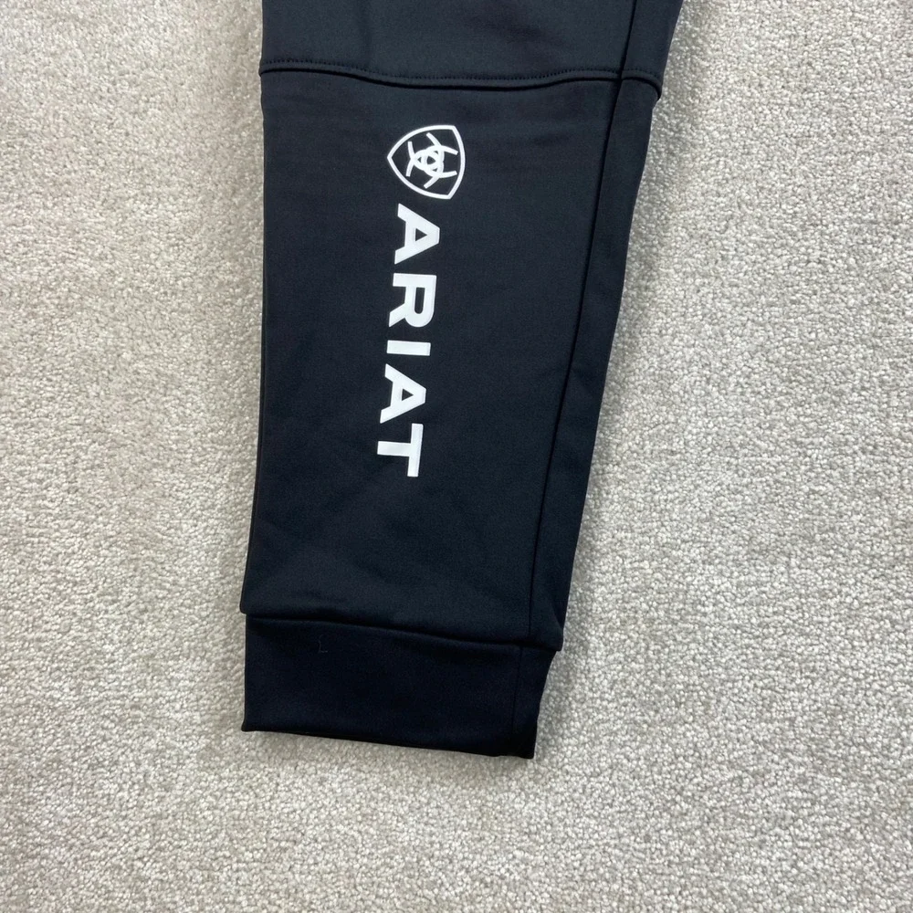 NWT Ariat Compton Cowboys Joggers Mens XL Black Cold Series Fleece Sweatpants